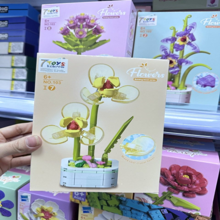 Zabawki Klocki Kwiaty Flower