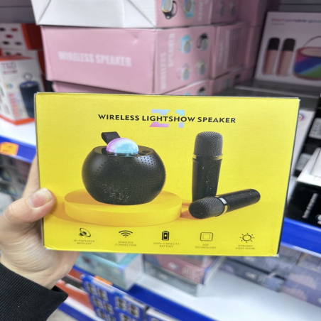 Zestaw Karaoke Głośnik Bluetooth z 2 mikcrofone