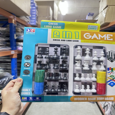 Zestaw Zabawka Chess and Ludo Game 2in1