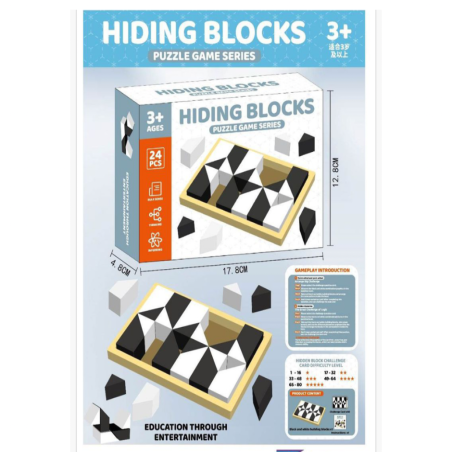 Gra Logiczna Zabawka Hiding Blocks 24PCS