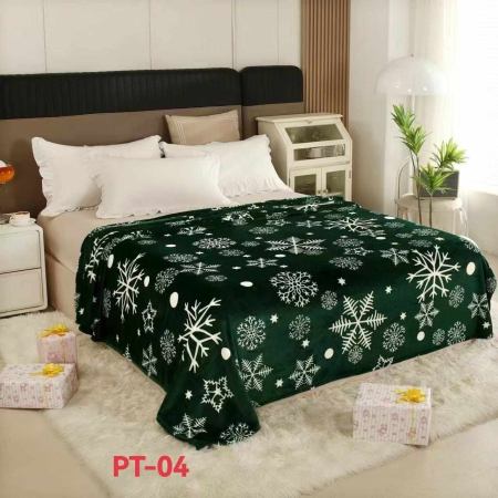 Świąteczny koc z motywem płatków śniegu