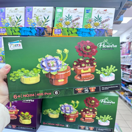 Zabawka Klocki Kwiaty 455PCS