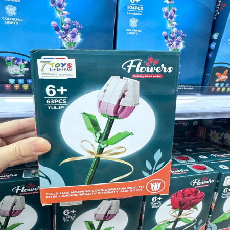 Zabawka Klocki Kwiaty 63PCS