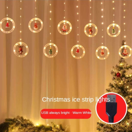 Świąteczna girlanda świetlna z postaciami bożonarodzeniowymi