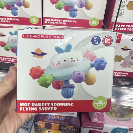 Zabawka Moe Rabbit Spinning Flying Saucer