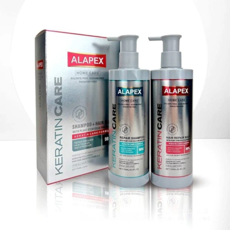 Zestaw Szampon & Maska Odbudowujący ALAPEX Keratin Care
