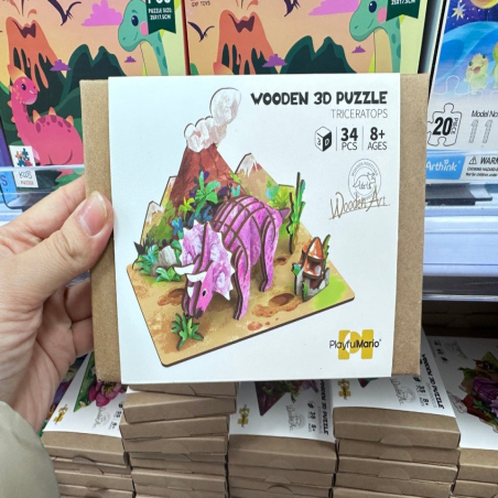 Zabawka Wooden 3D Puzzle 34PCS