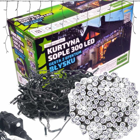 Świąteczne Lampki Kurtynowe LED