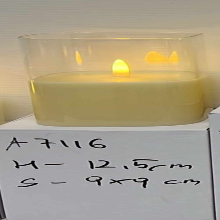 Świeca LED w szklanym słoju