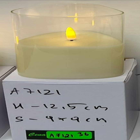 Świeca LED w szklanym słoju