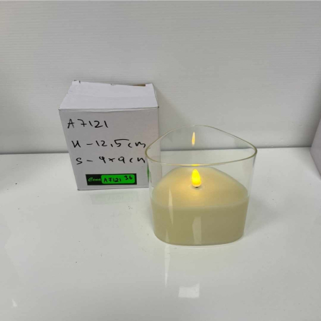 Świeca LED w szklanym słoju