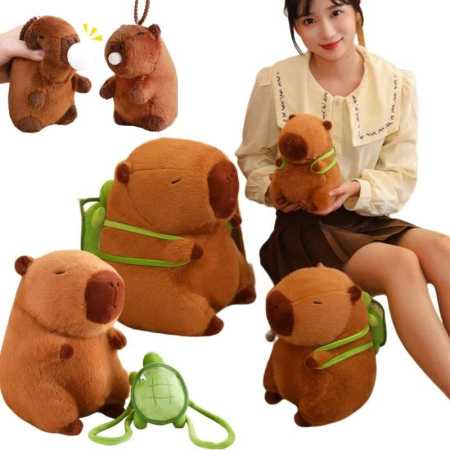 Pluszowa kapibara z plecakiem