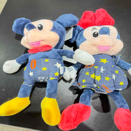 Pluszowe maskotki Myszka Miki i Minnie w strojach kosmicznych