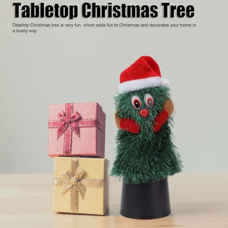 Świąteczna Choinka Tańcząca z Czapeczką Mikołaja