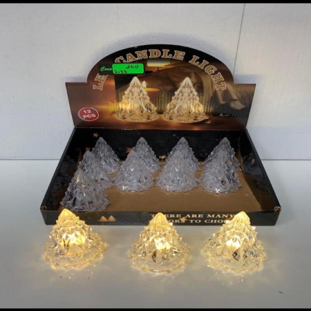 Świąteczne Świeczki LED w Kształcie Choinki