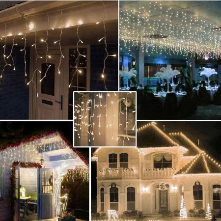 Lampki Świąteczne Sopel 300 LED - Zewnętrzne