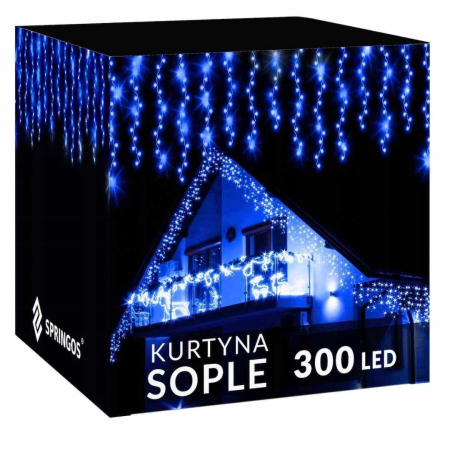Lampki Świąteczne Sopel 300 LED - Zewnętrzne