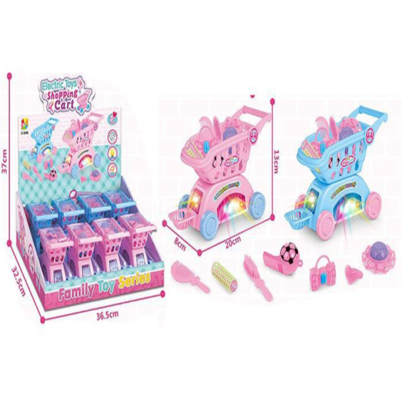 Zestaw zabawkowy wózek zakupowy elektryczny