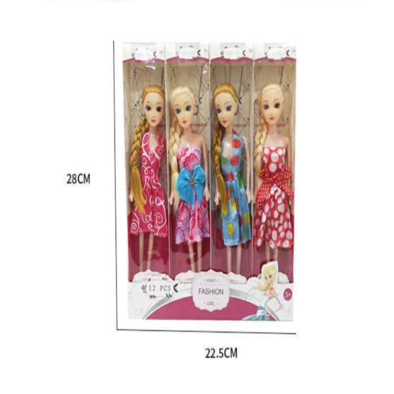 Lalka modowa z warkoczem 28 cm