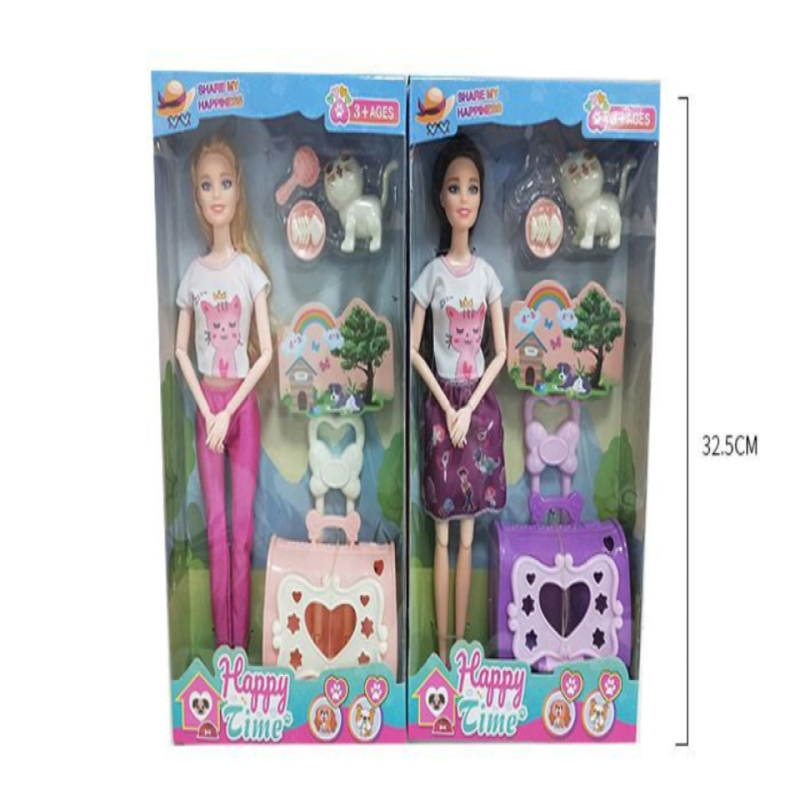 Lalka Happy Time z Zestawem dla Zwierząt