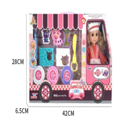 Samochód Fast Food Z Lalką - Dining Car Girl