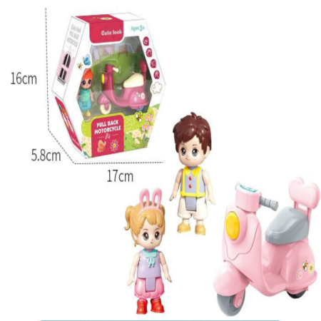 Zestaw Pull Back Motorcycle z Figurkami