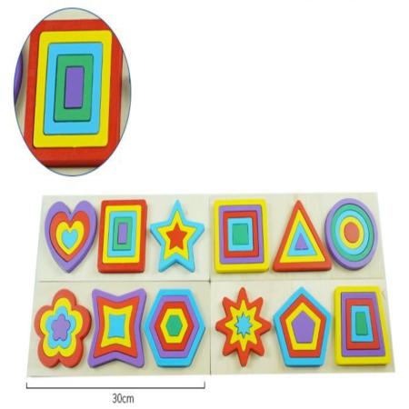 Układanka Geometryczna - Kolorowe Kształty