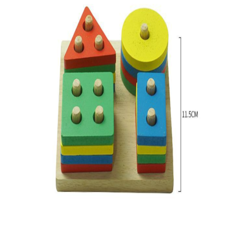 Zestaw Klocków Geometrycznych - Drewniane Kształty