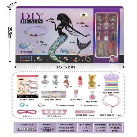 Zestaw Kreatywny DIY  Korale i Biżuteria z Motywem Syrenki