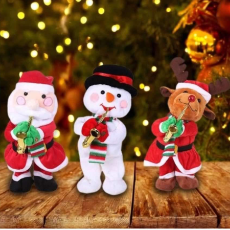 Zestaw Dekoracji Świątecznych  Święty Mikołaj, Bałwanek i Renifer