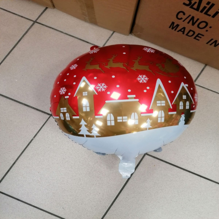 Balon Foliowy Świąteczny  Wioska Bożonarodzeniowa