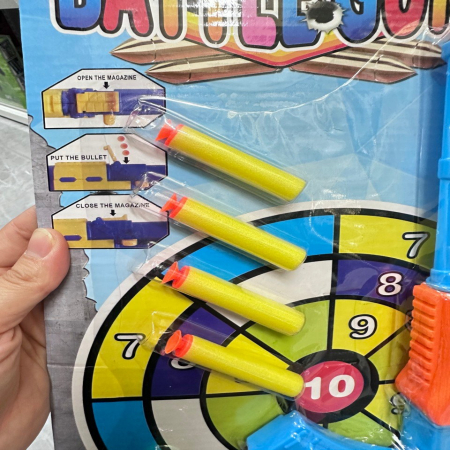 Pistolet Zabawka z Miękkimi Pociskami i Tarcza Celownicza