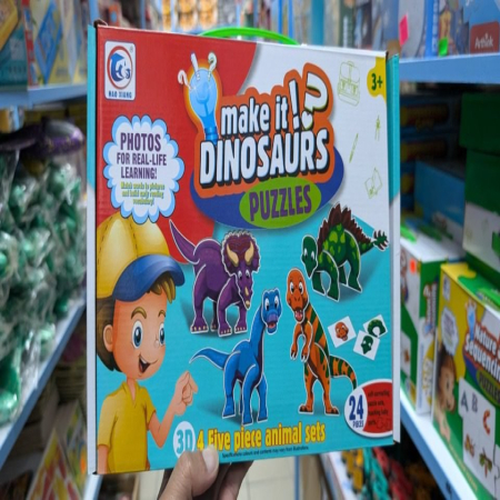 Puzzle Edukacyjne 3D Dinozaury